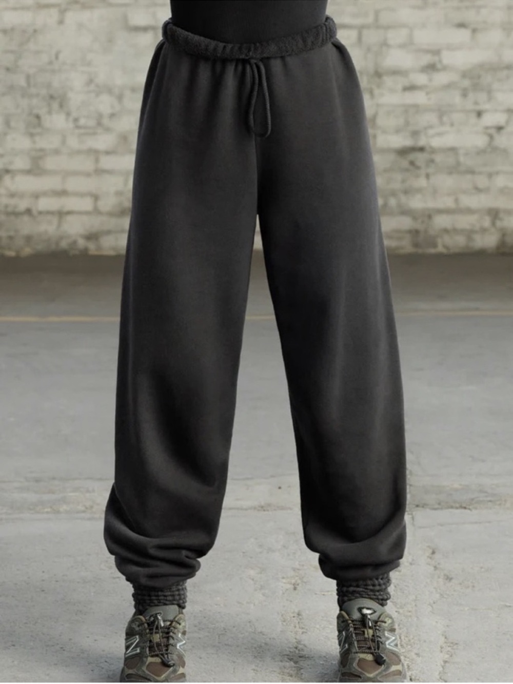 ♡ Joah Brown NWT Oversized Jogger Black French Terry